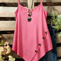 Movable Suspender Vest with Buttons - Women's Top