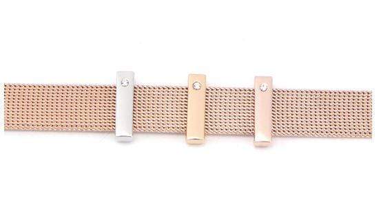 Silver Bar Charm for Slider Bracelets