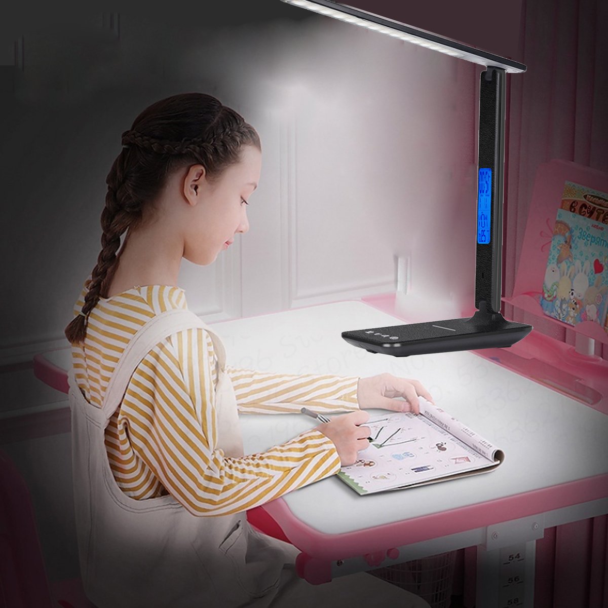 3-in-1 Lamp with Phone Charger, Clock and Thermostat