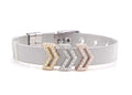 Silver Chevron Pavé Charm Bracelet
