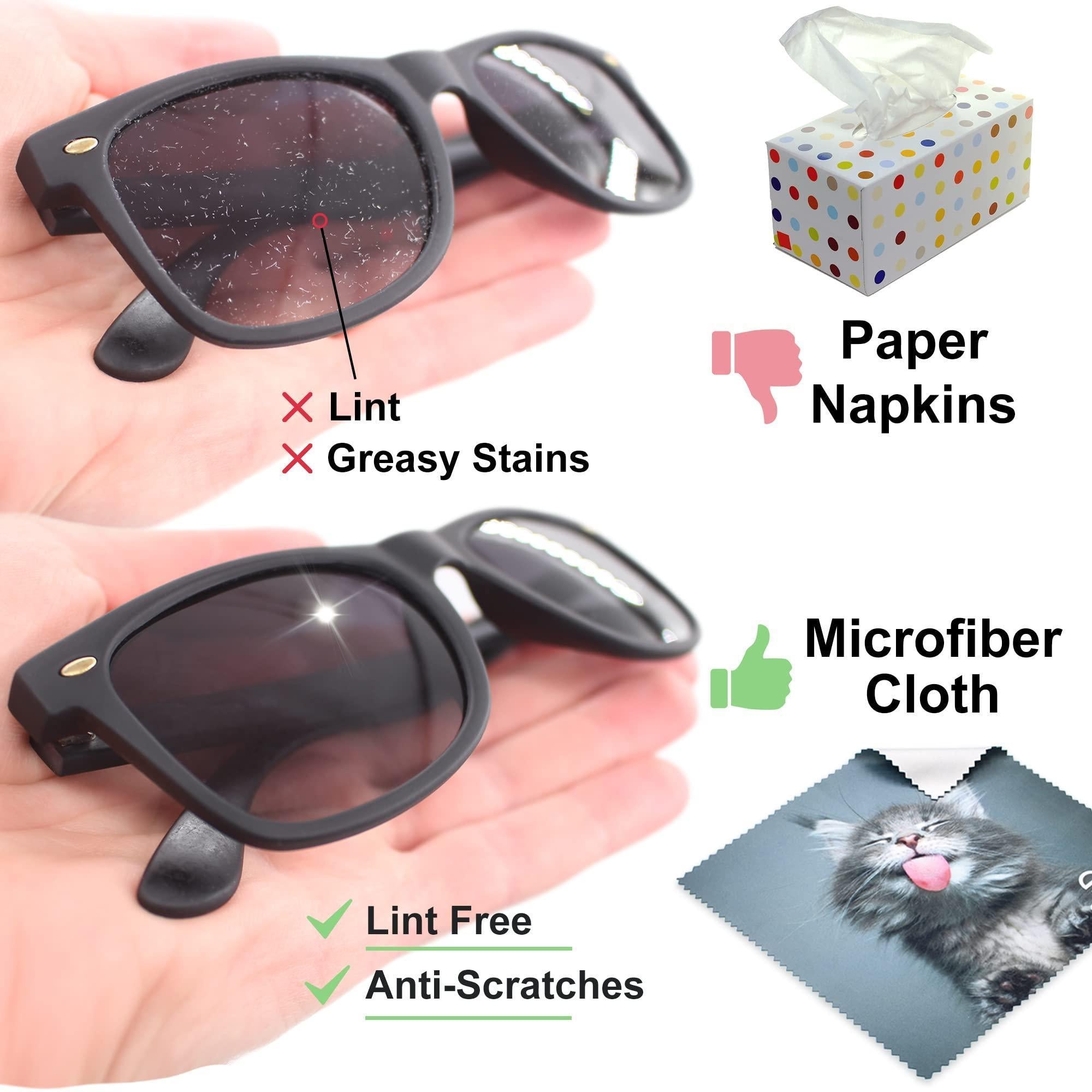 Microfiber Cleaning Cloth for Glasses Eyeglass Cleaning Towel 6 Pack Reusable