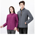 Fleece-Lined Stand-Collar Cardigan Jacket for Women