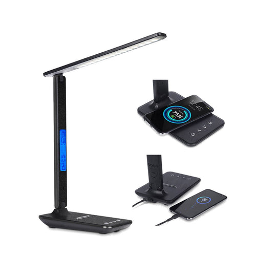 3-in-1 Lamp with Phone Charger, Clock and Thermostat
