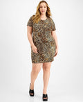 Cheetah-Print Mini Dress