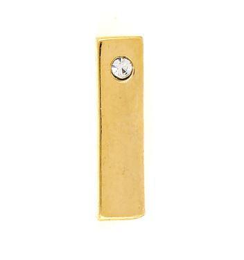 Silver Bar Charm for Slider Bracelets