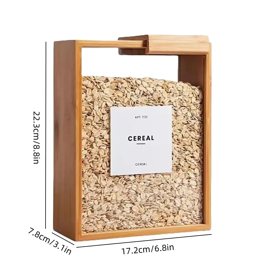 Bamboo Cereal Dispenser and Food Storage