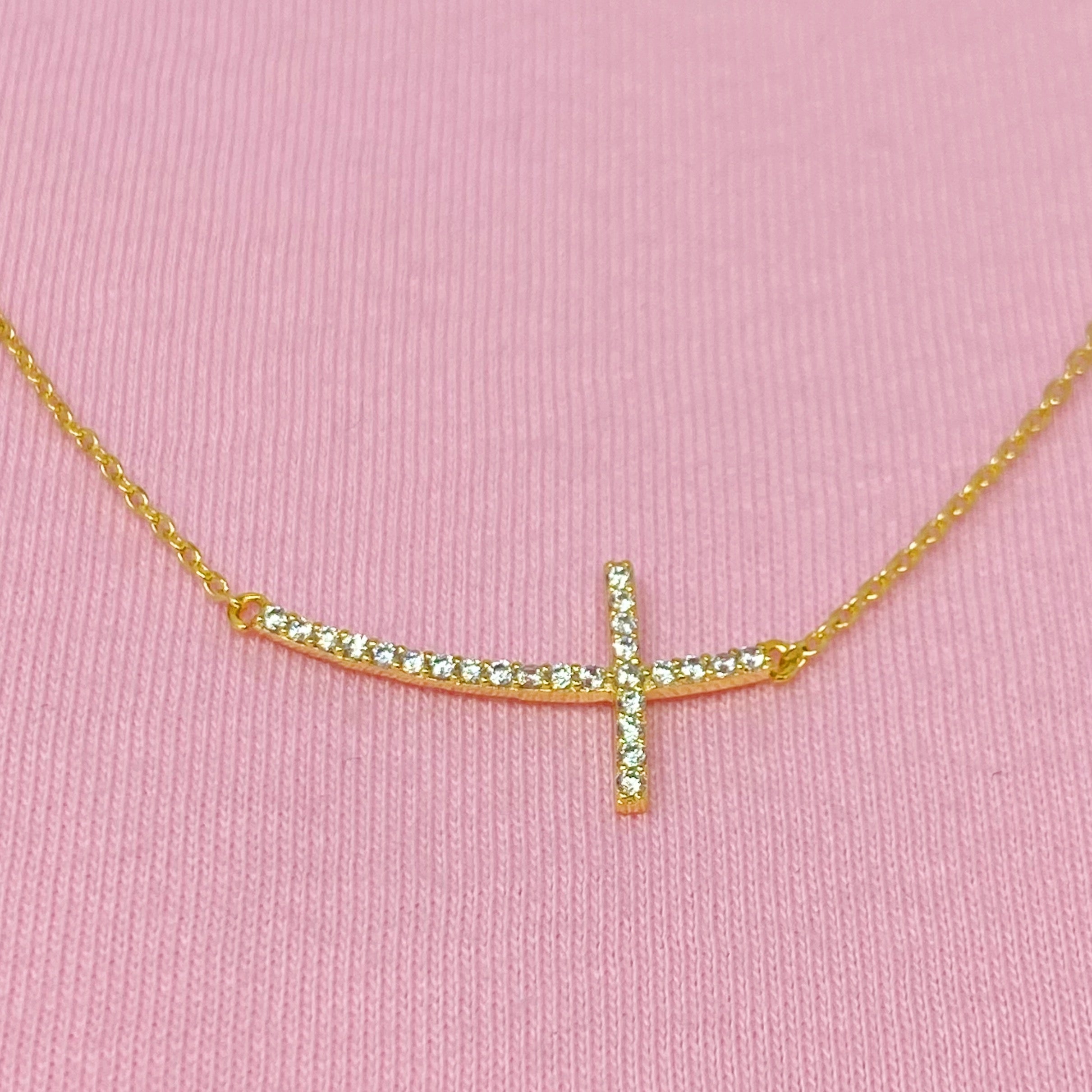 Sideways Cross Necklace