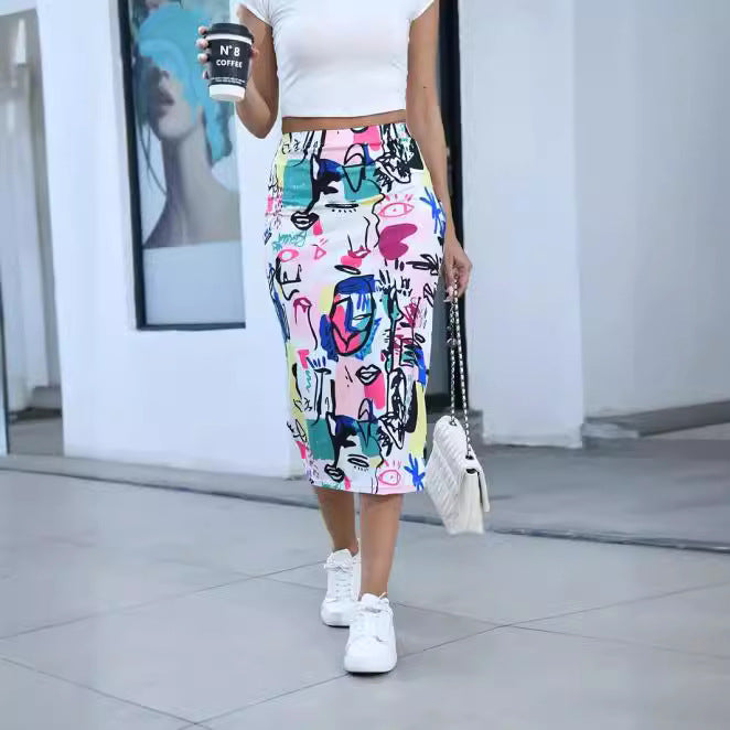 Pencil Skirt With Pleats - Figure-Hugging Style Skirt