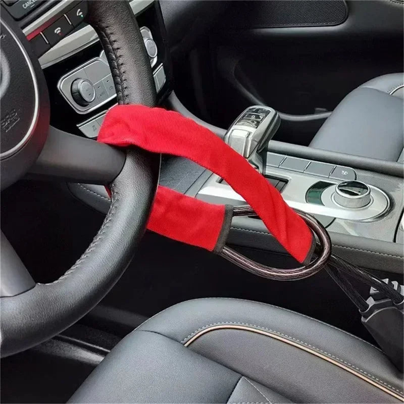 Universal Car Steering Wheel Lock with Seat Belt