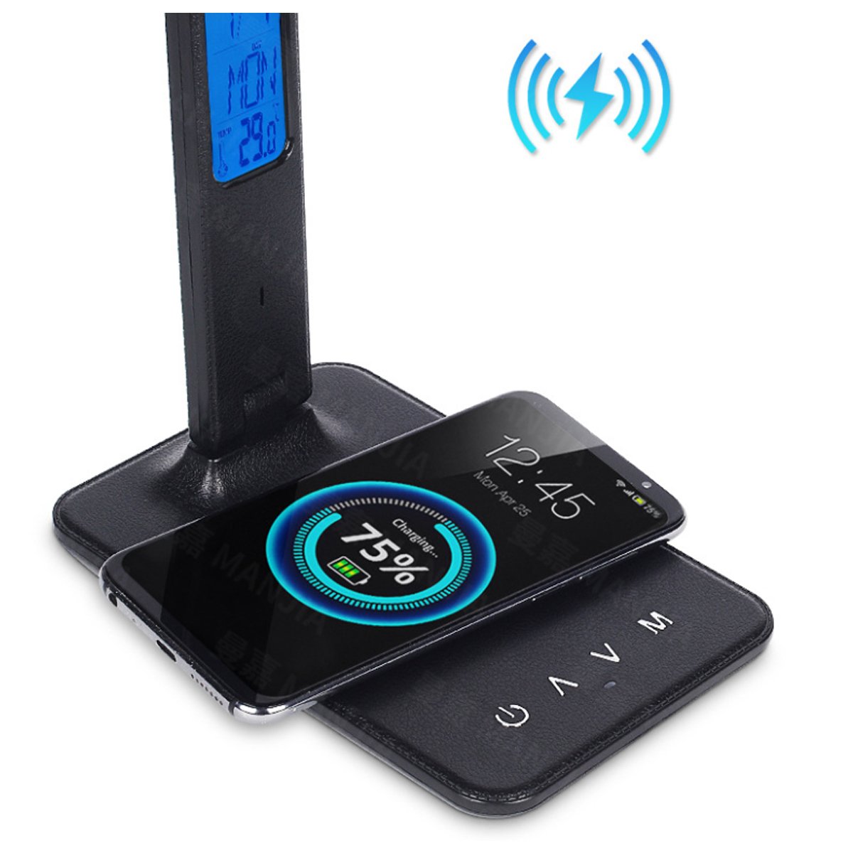 3-in-1 Lamp with Phone Charger, Clock and Thermostat