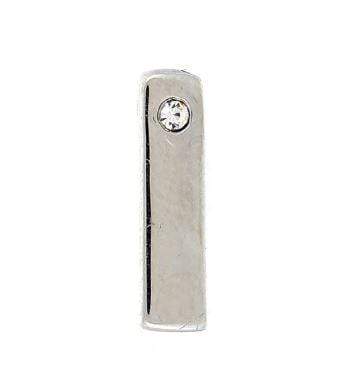 Silver Bar Charm for Slider Bracelets