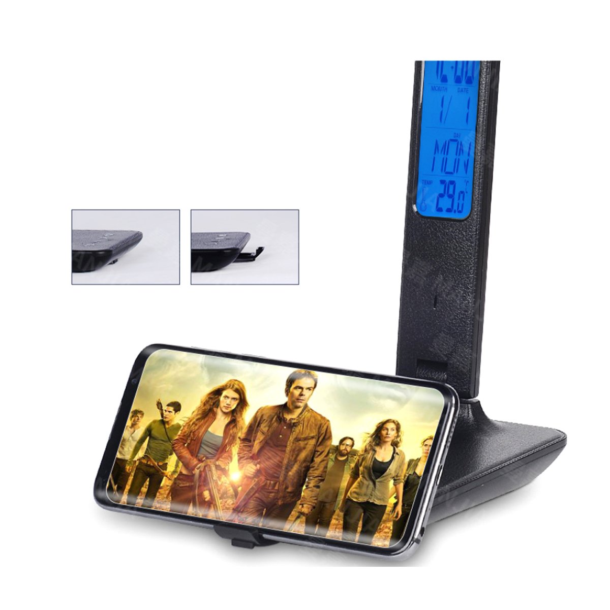 3-in-1 Lamp with Phone Charger, Clock and Thermostat