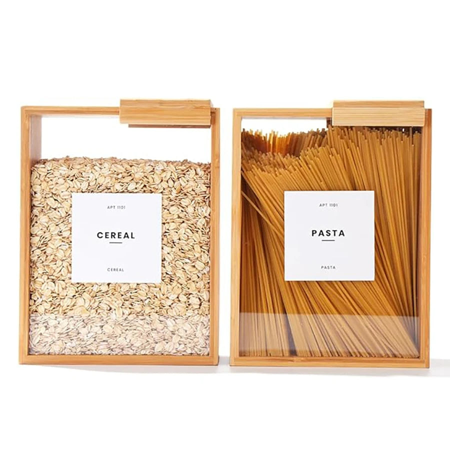 Bamboo Cereal Dispenser and Food Storage