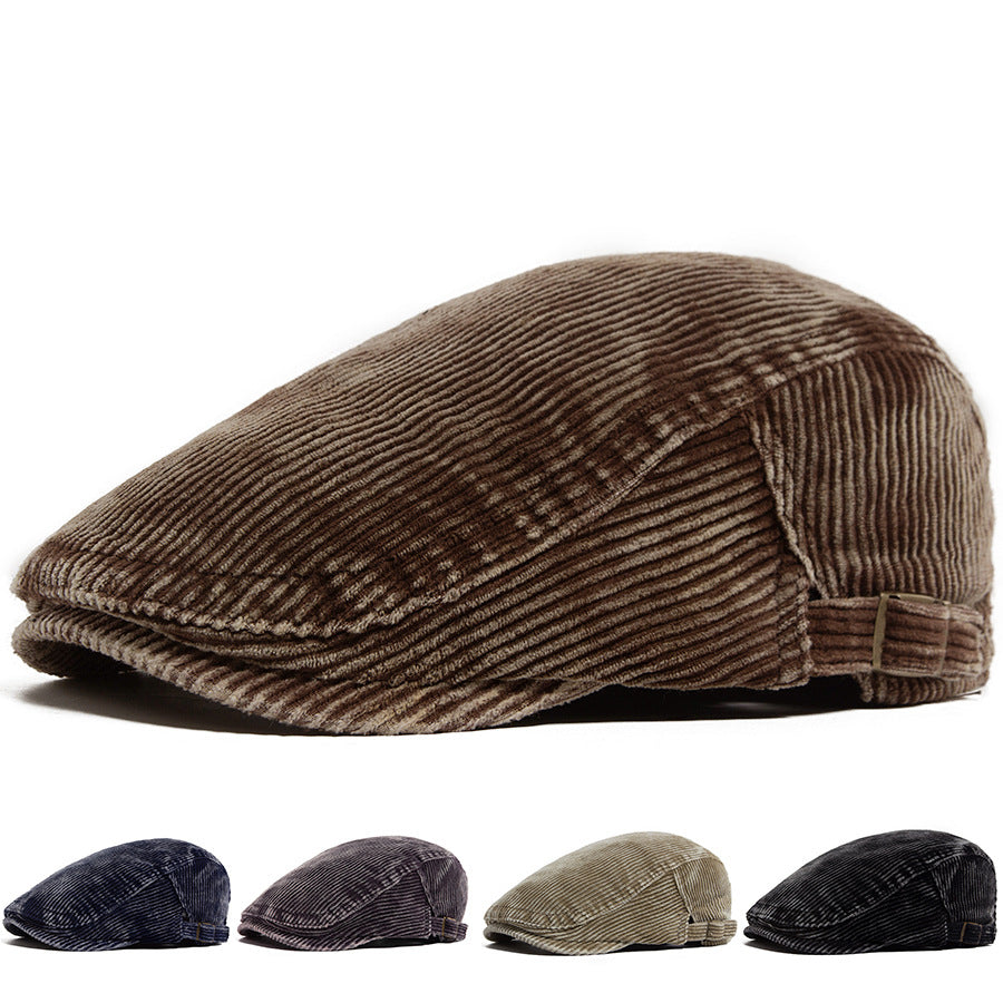 Corduroy Casual Vintage Men's Beret - Classic Style Hat
