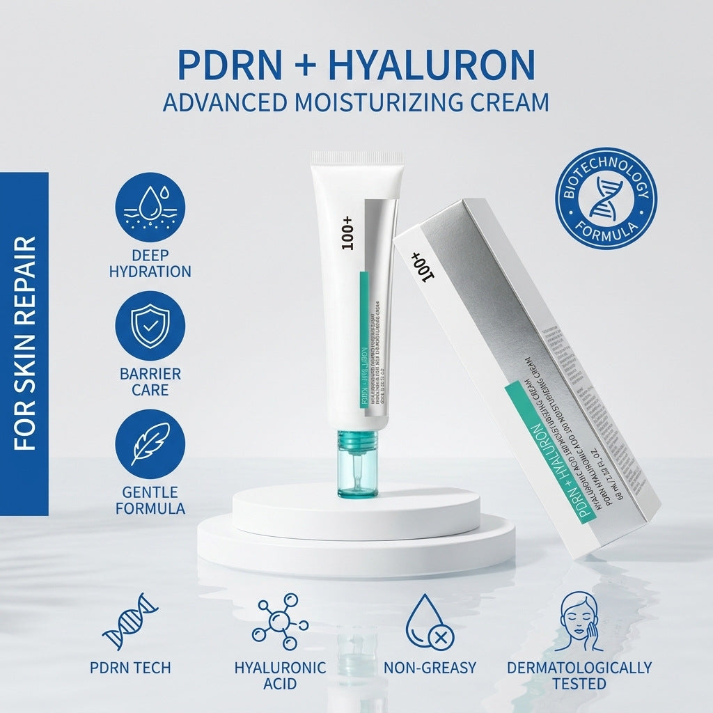 PDRN Hyaluronic Acid Cream 60ml - Hydrating Face Moisturizer