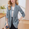 Women's Fashion Blazer with Back Slit - Chic Basic Jacket