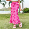 Fashionable Floral Mermaid Skirt - Figure-Hugging Design