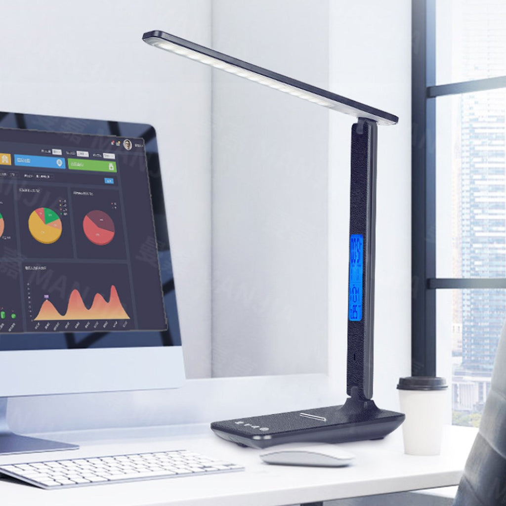 3-in-1 Lamp with Phone Charger, Clock and Thermostat