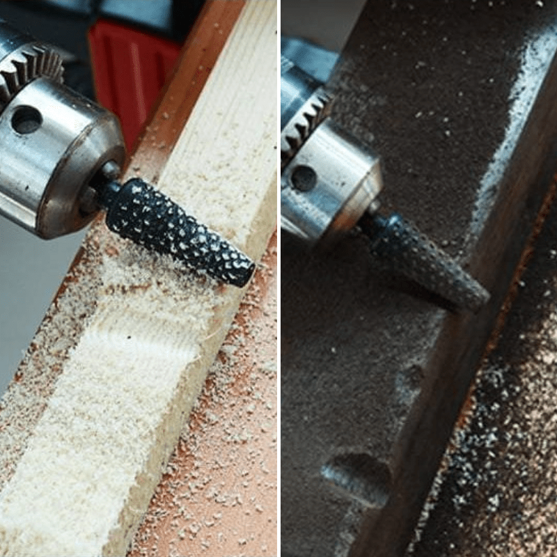 Rotary cutter set for precise wood and metal