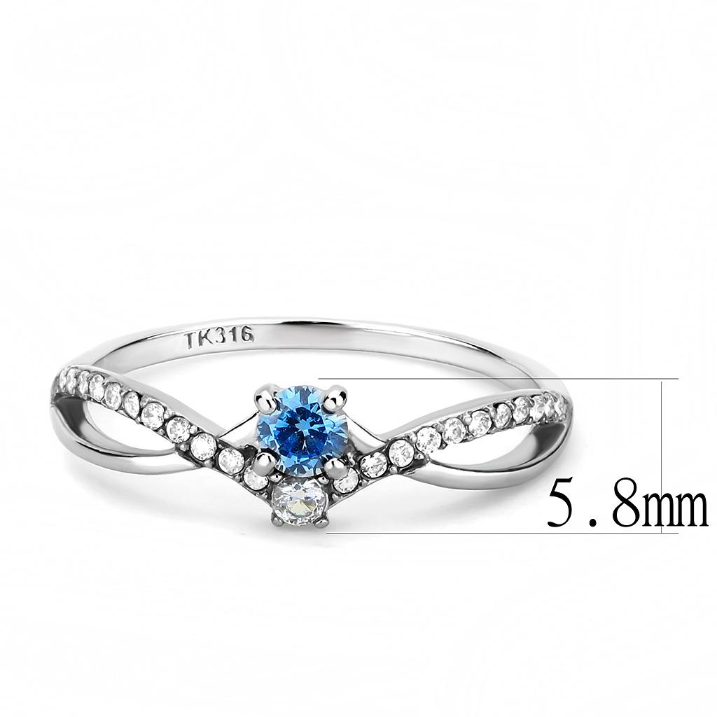 Silver Blue Topaz Pavé Ring