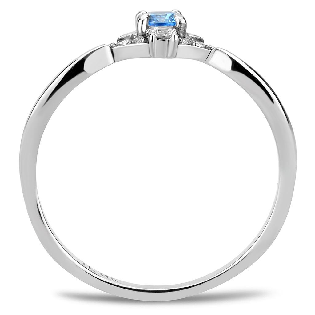Silver Blue Topaz Pavé Ring