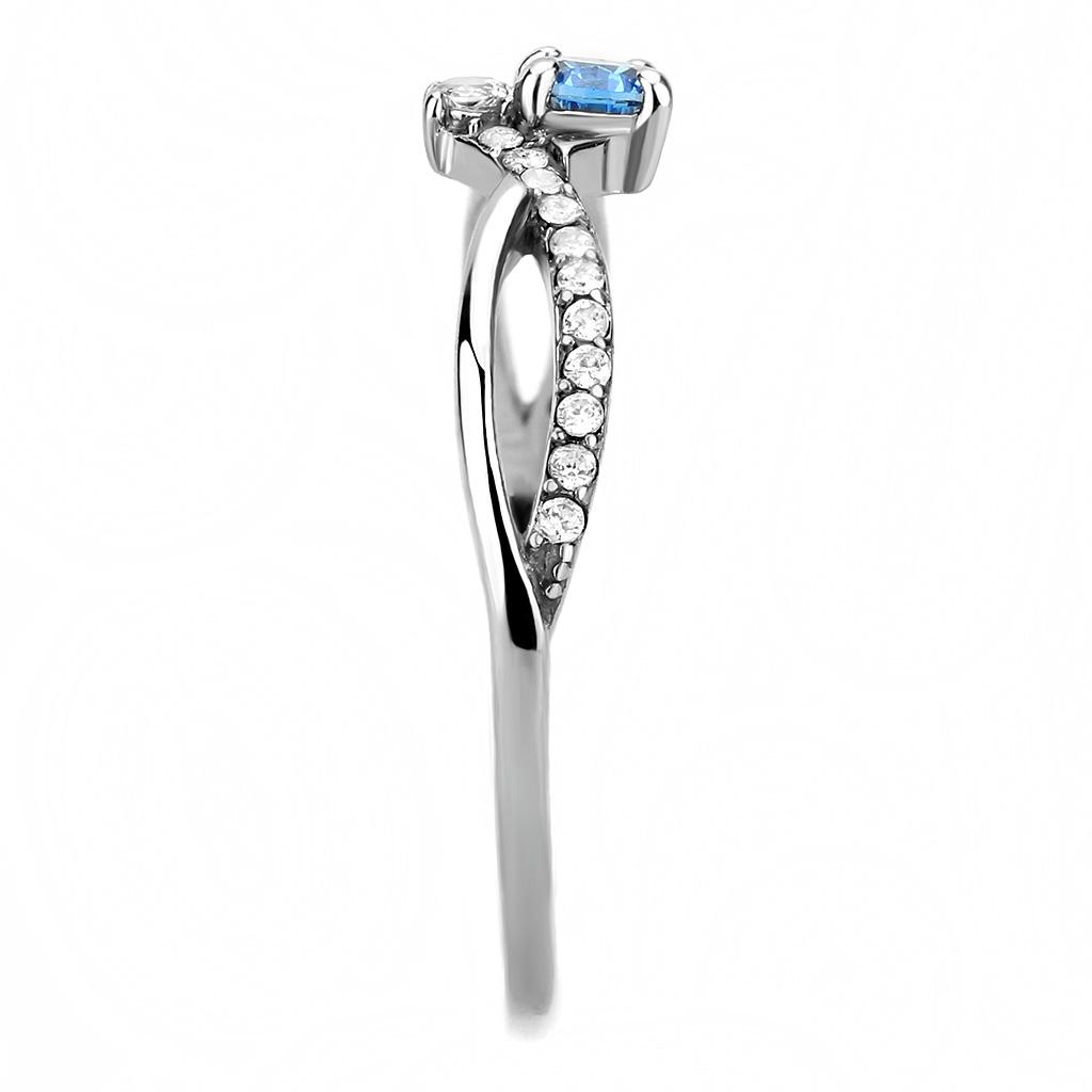 Silver Blue Topaz Pavé Ring