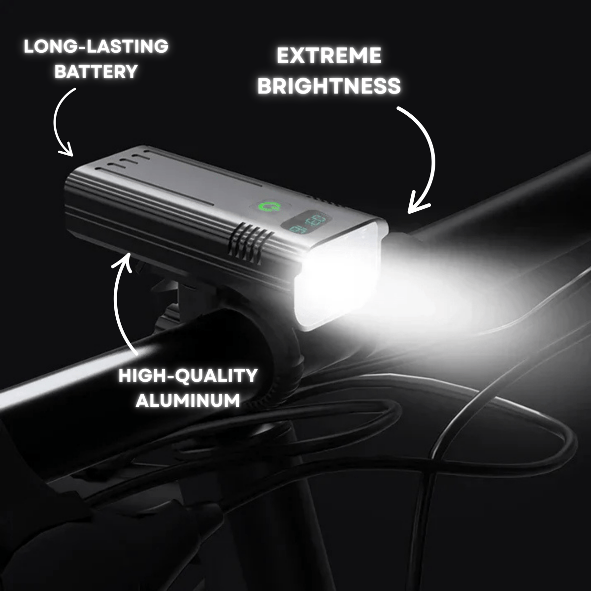 5000 Lumen Bike Light with 12 LEDs & USB-C