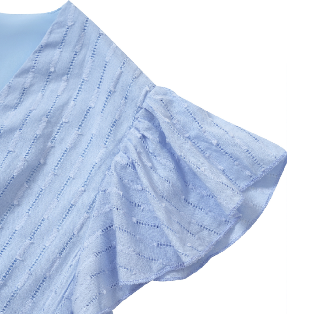 V-Neck Ruffle Sleeve Summer Dress