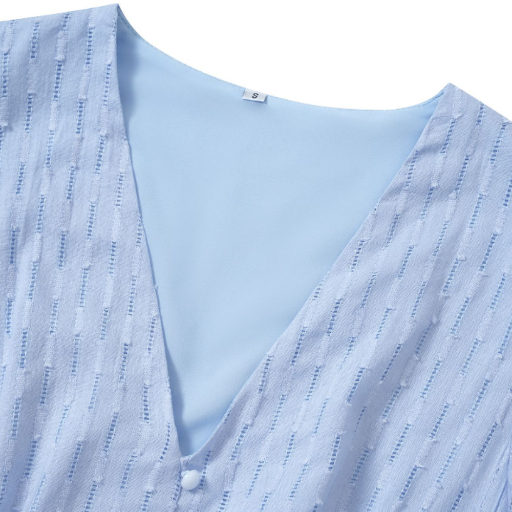 V-Neck Ruffle Sleeve Summer Dress
