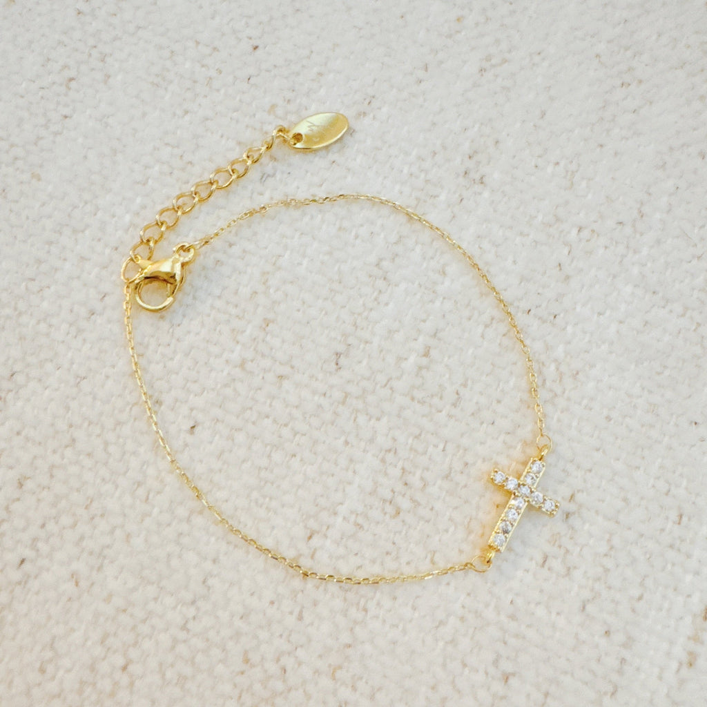 Sideways Cross Bracelet
