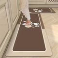 Crystal Velvet Geometric Floor Mat - Modern Kitchen Rug