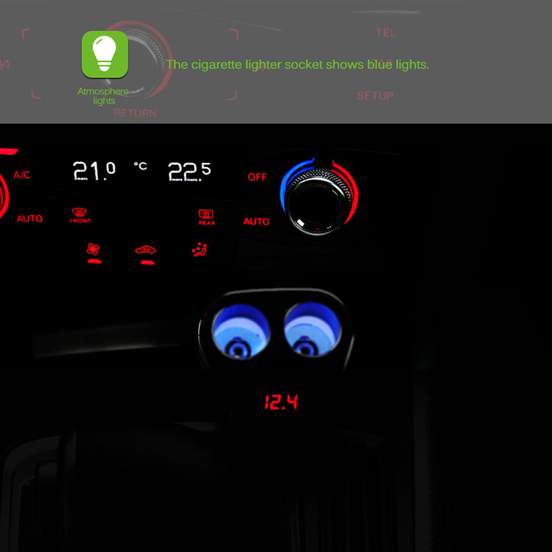 Dual USB Car Cigarette Lighter Charger