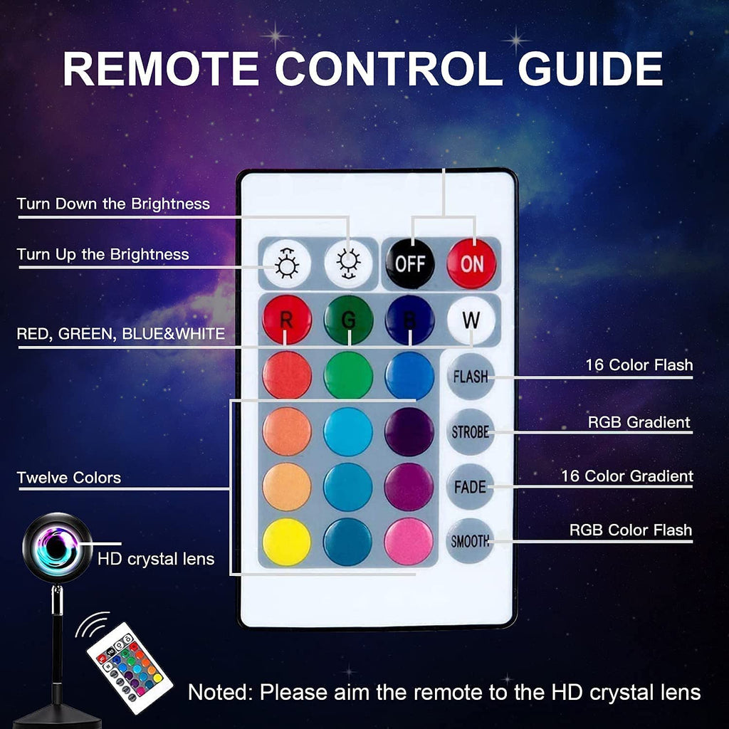 16-Color Sunset Projection Lamp