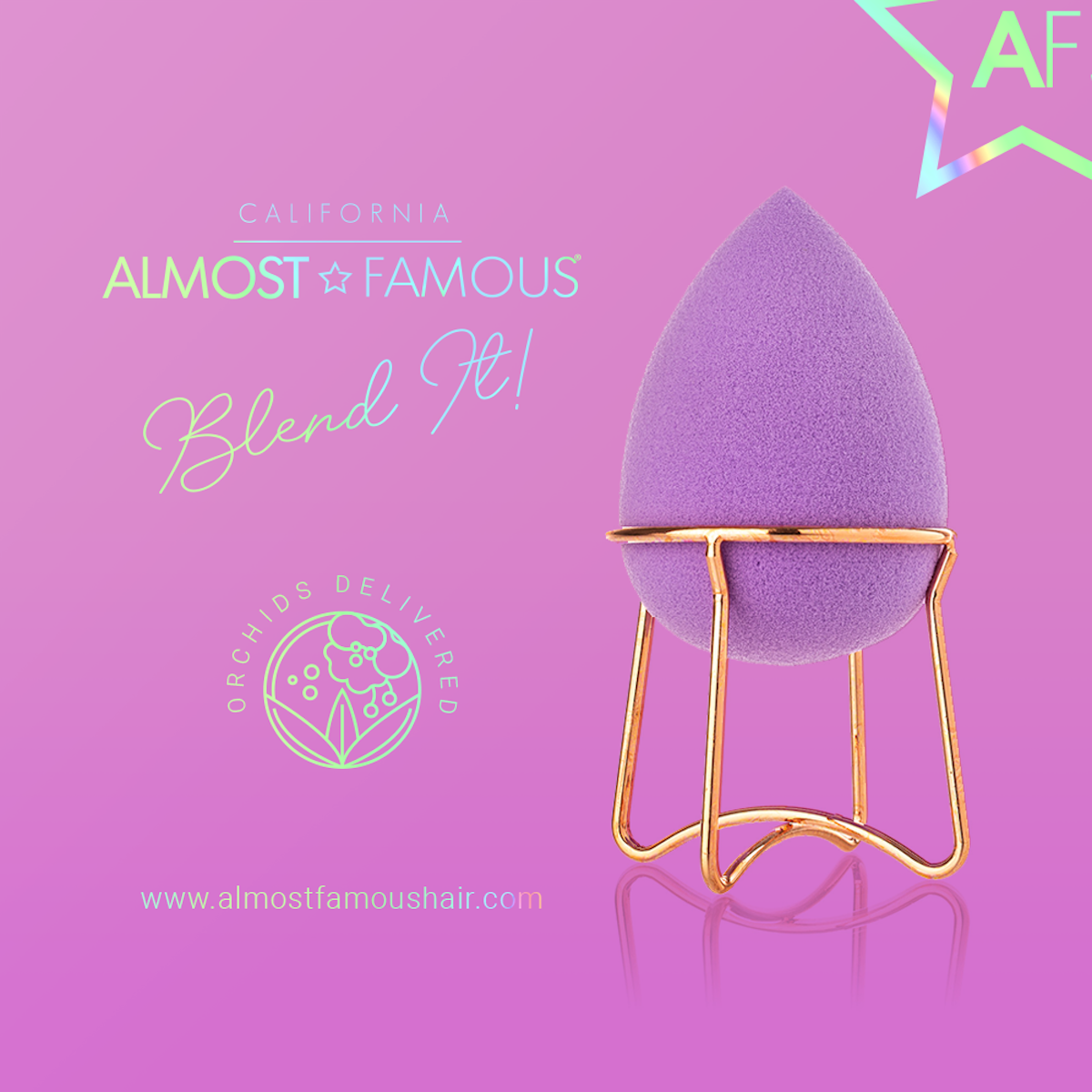 Makeup Blender with Rose Gold Stand