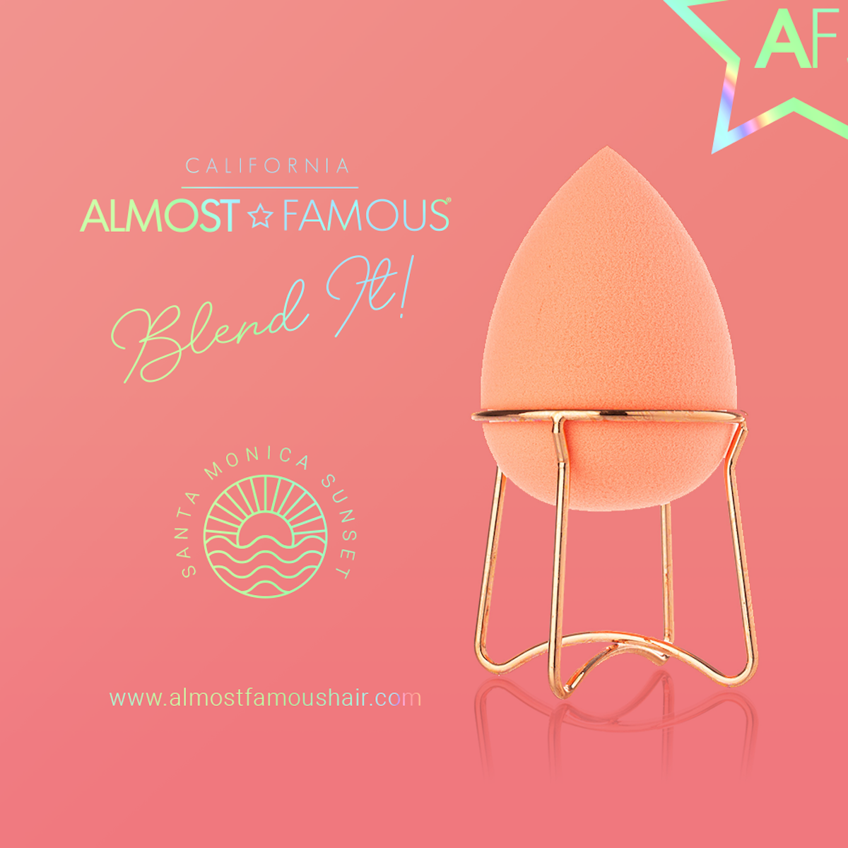Makeup Blender with Rose Gold Stand