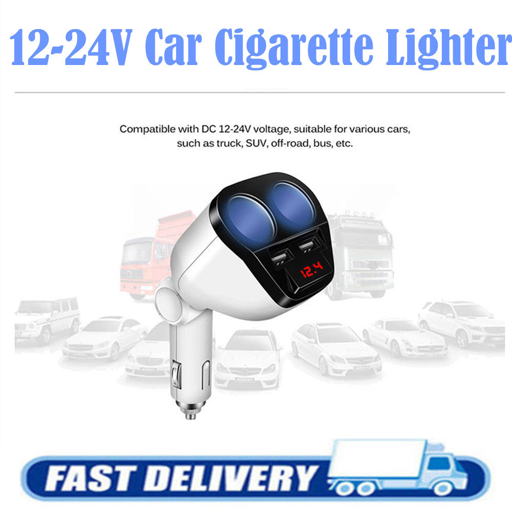 Dual USB Car Cigarette Lighter Charger