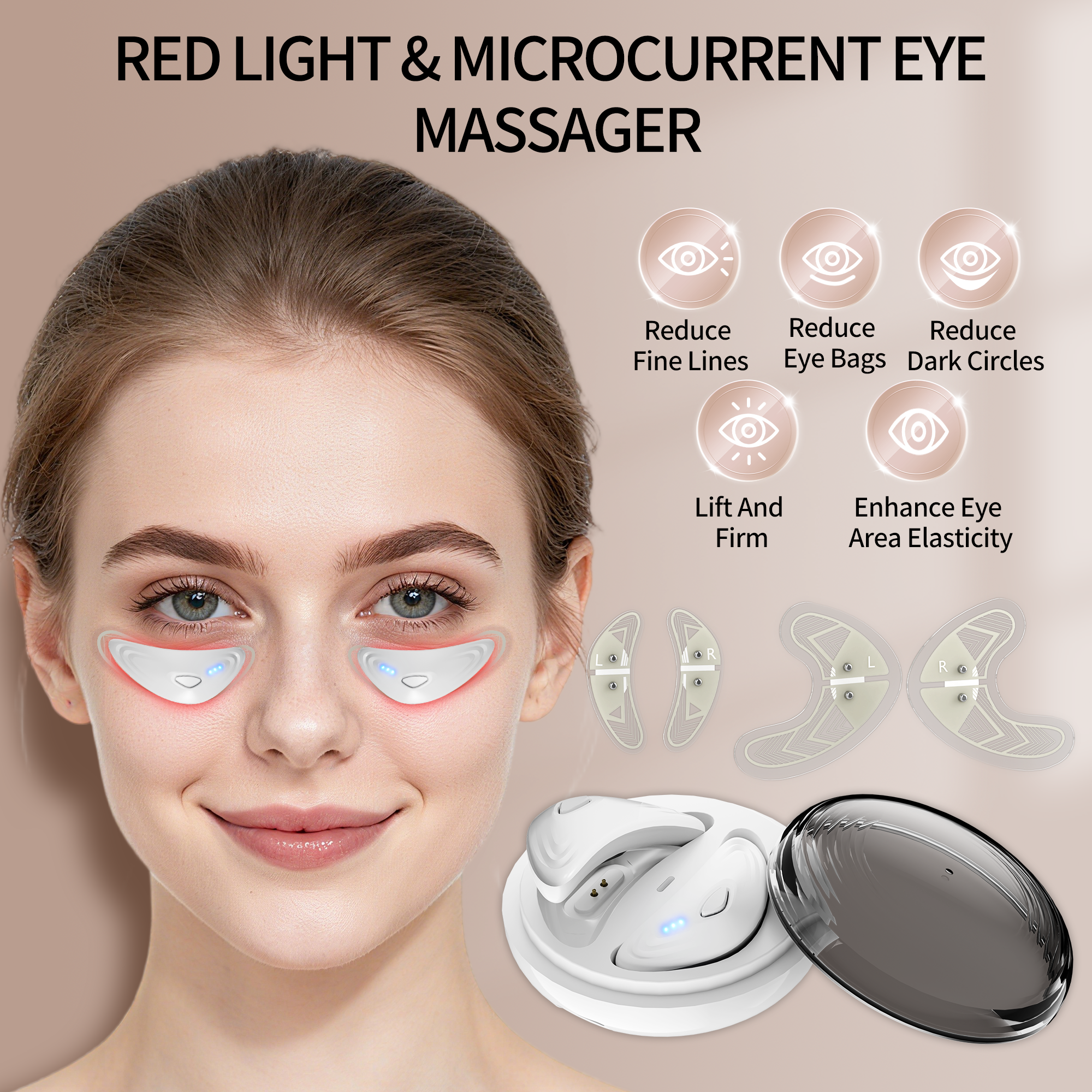Eye Massage Device for Wrinkles and Dark Circles