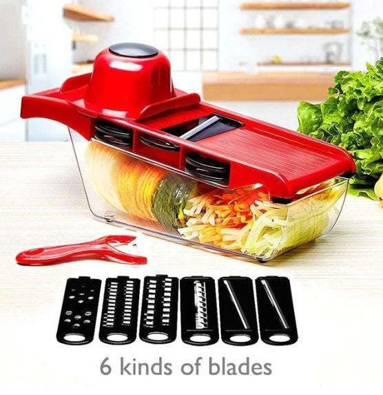 Stainless Steel 6-Blade Vegetable Slicer