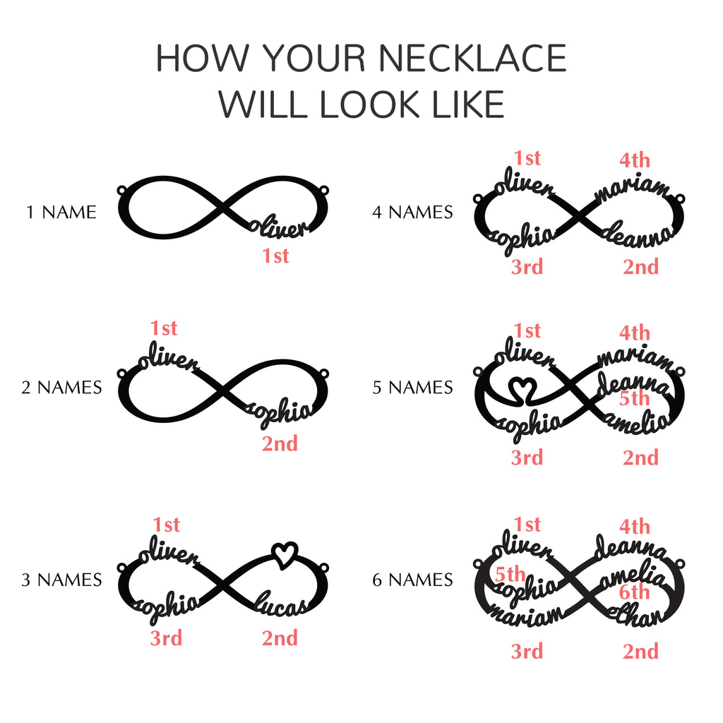 Infinity Bracelet with Kids Names
