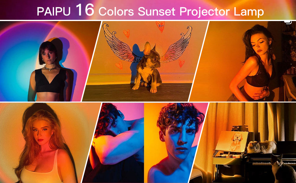 16-Color Sunset Projection Lamp