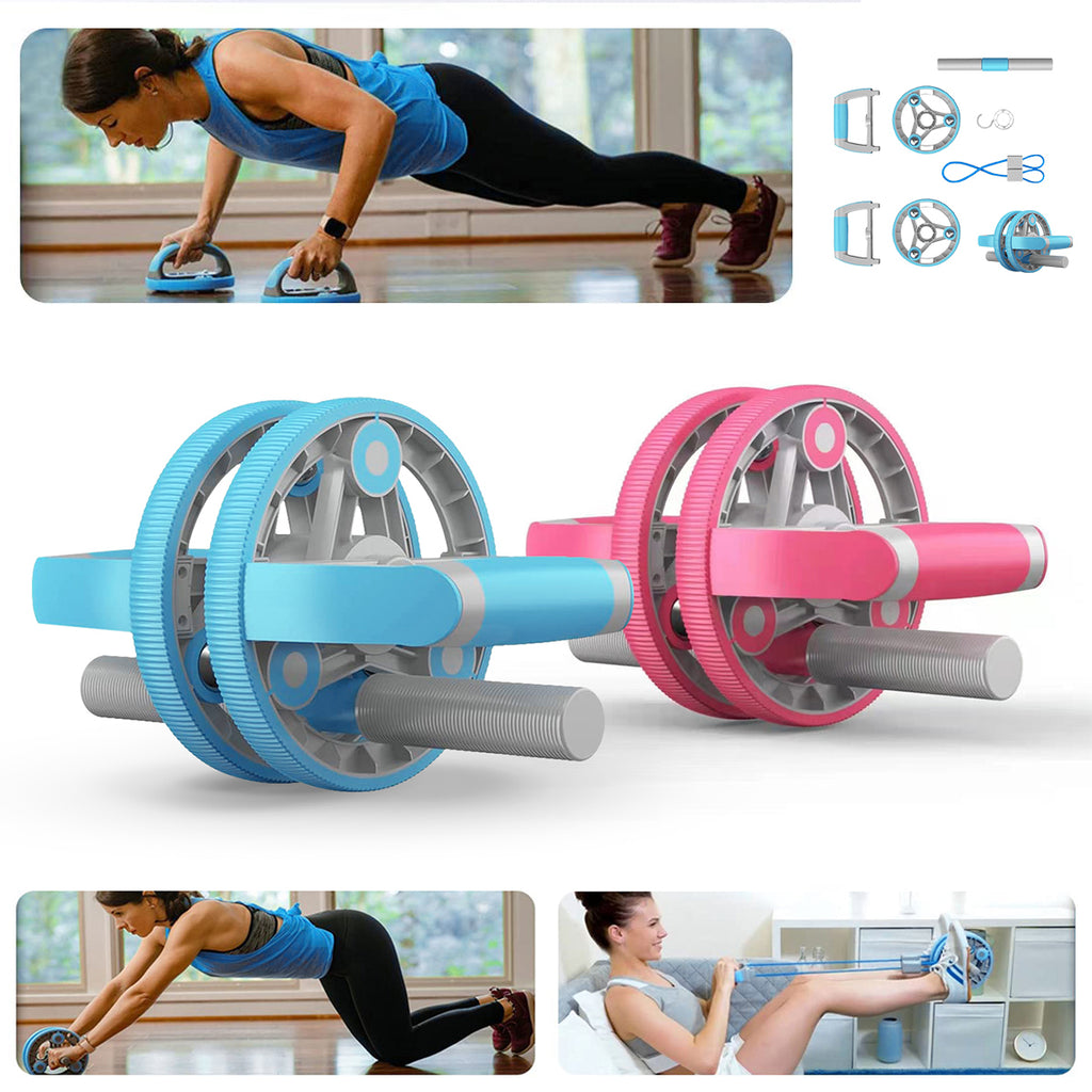 Ab Wheel & Pull Strap Training Set