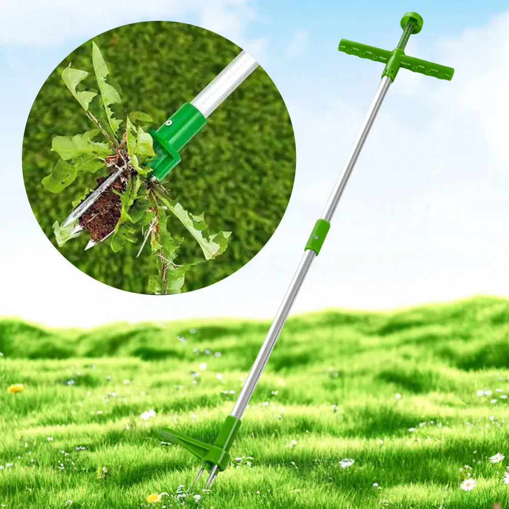 Long Handle Weed Puller Tool with Foot Pedal &