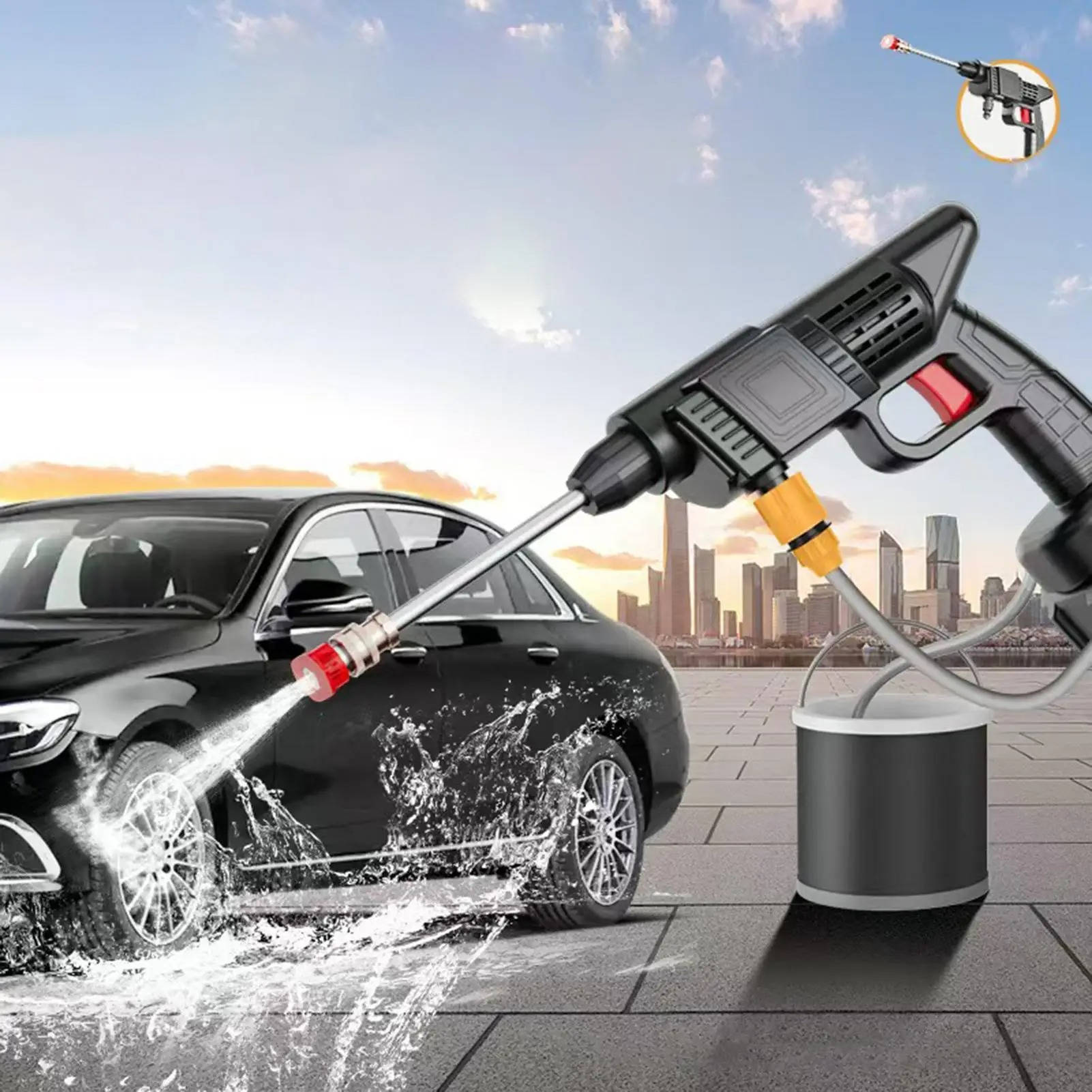 Cordless Portable High Pressure Spray Water Gun