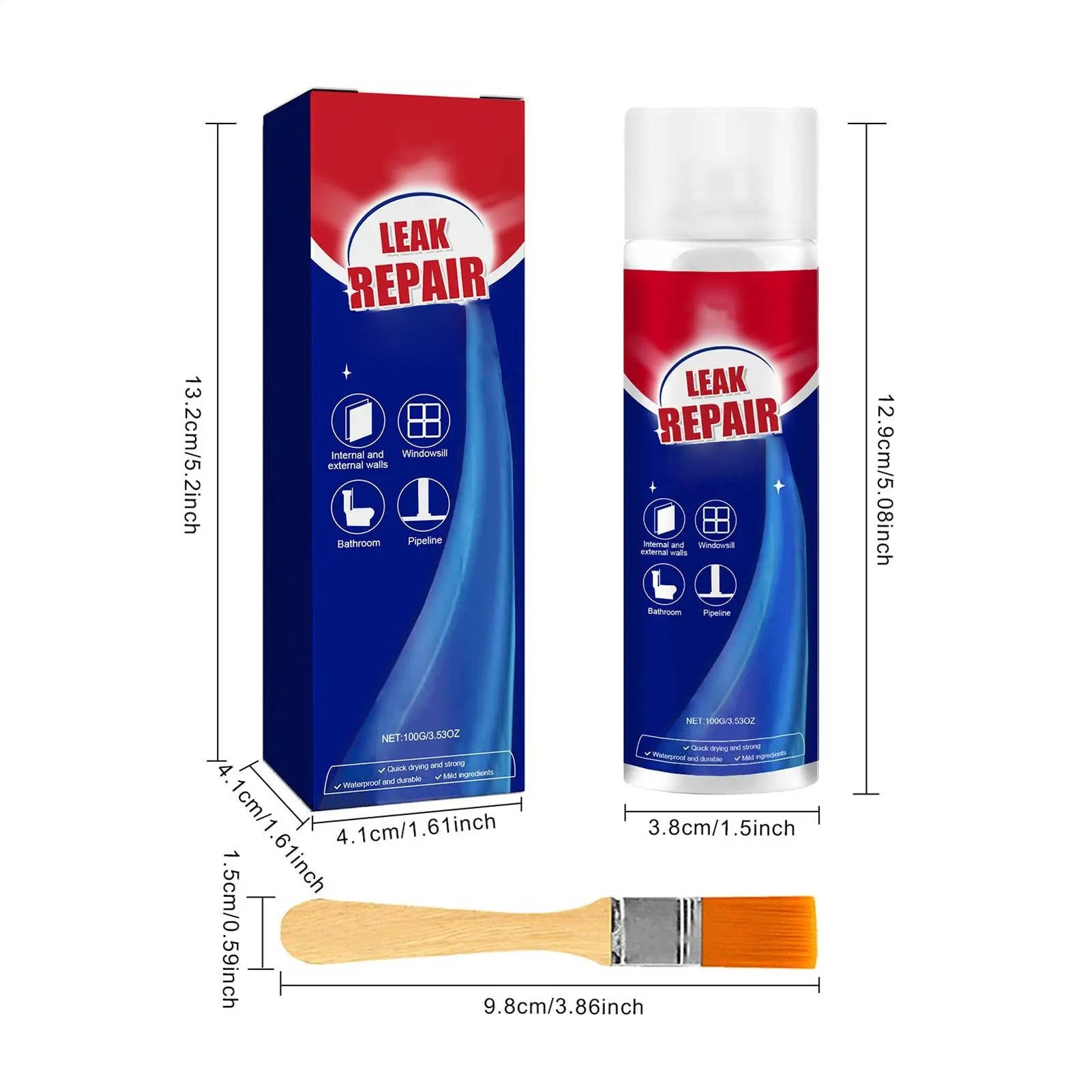 2 Set Leak Repair Waterproof Sealant Spray All