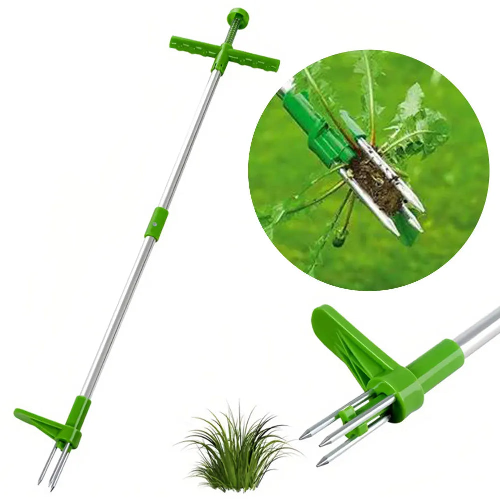Long Handle Weed Puller Tool with Foot Pedal &