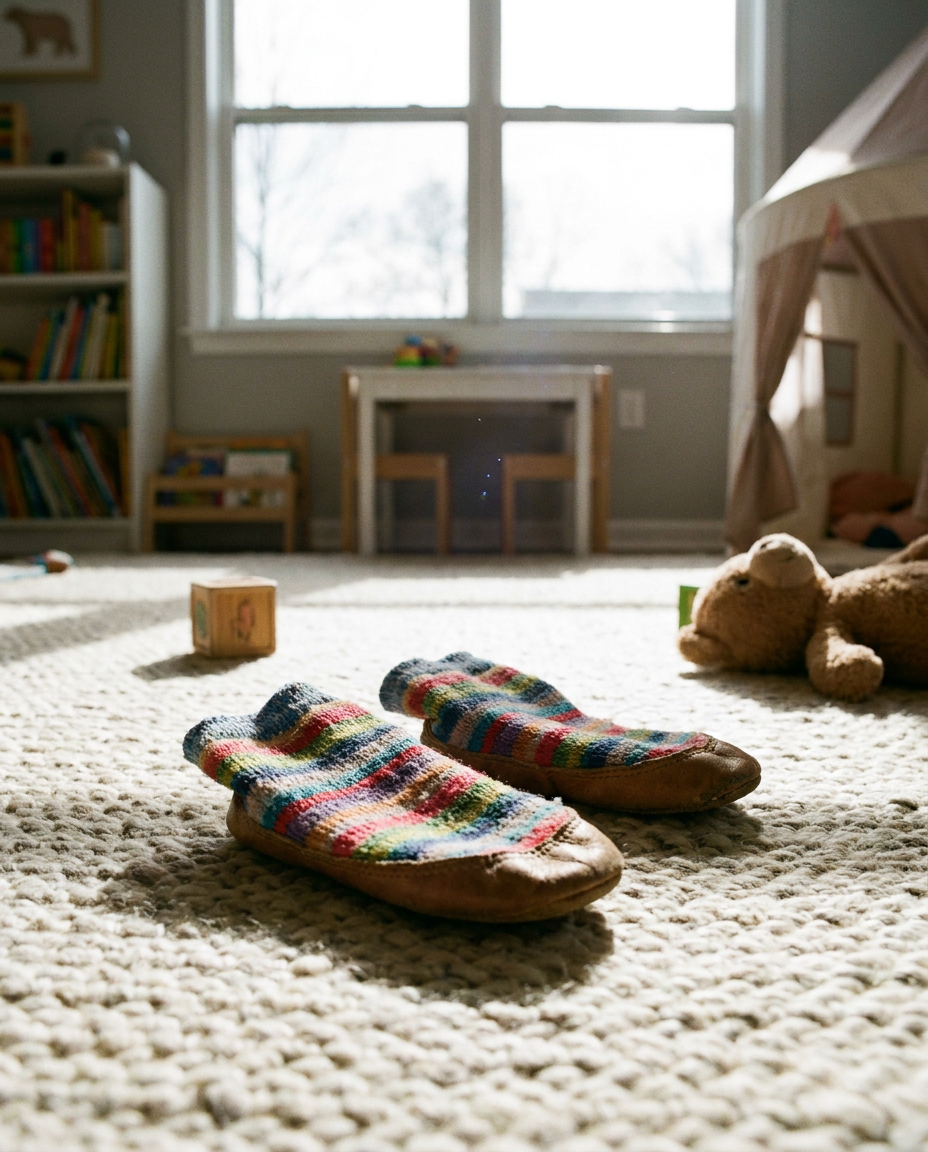 Children's Soft Sole Shoe Socks, product-only playroom styling