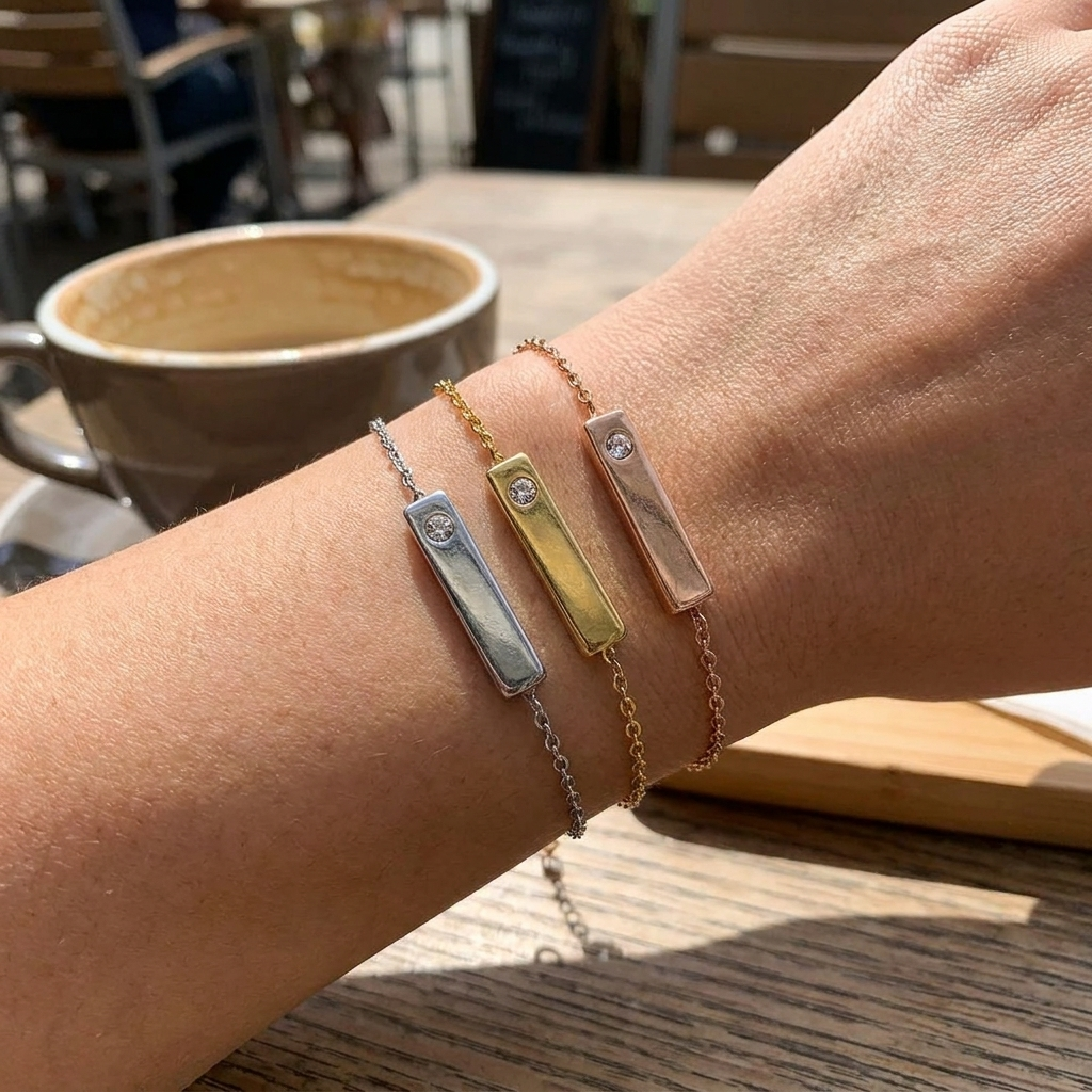 Silver Bar Charm lifestyle
