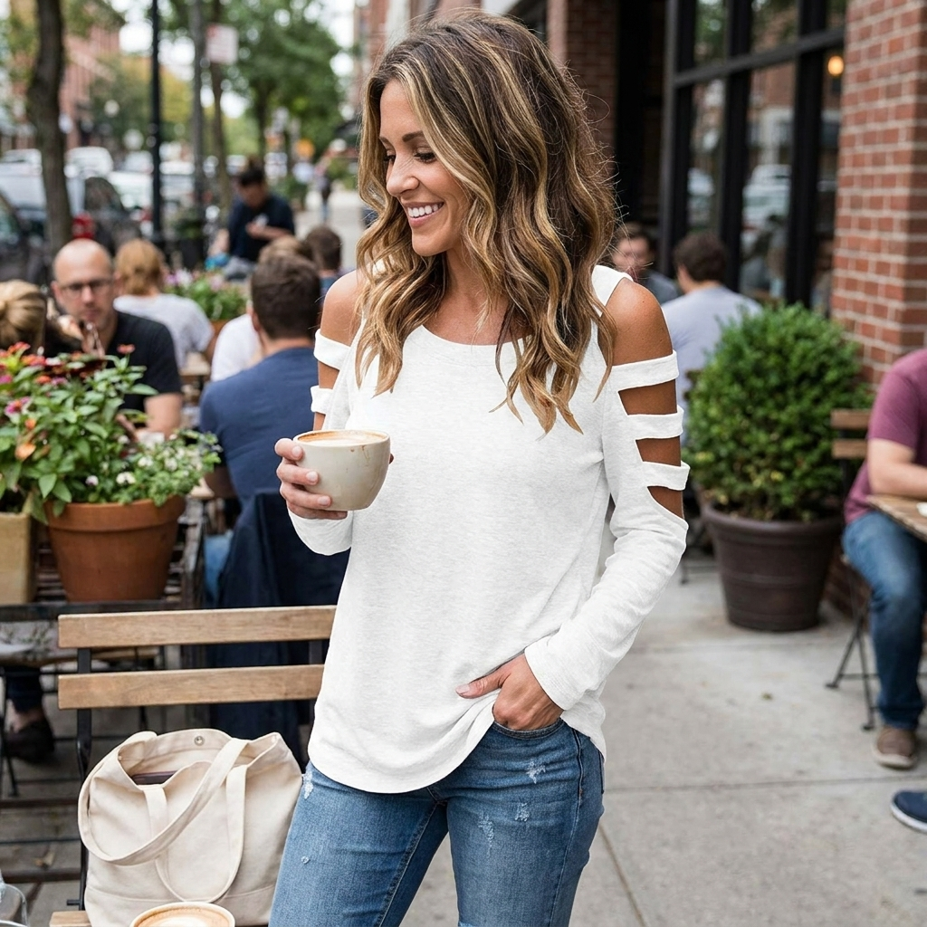 Open Shoulder Top lifestyle