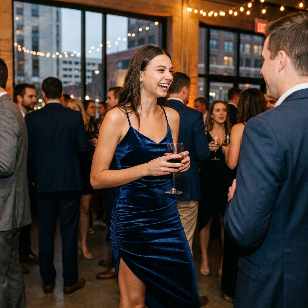 Velvet Midi Dress lifestyle