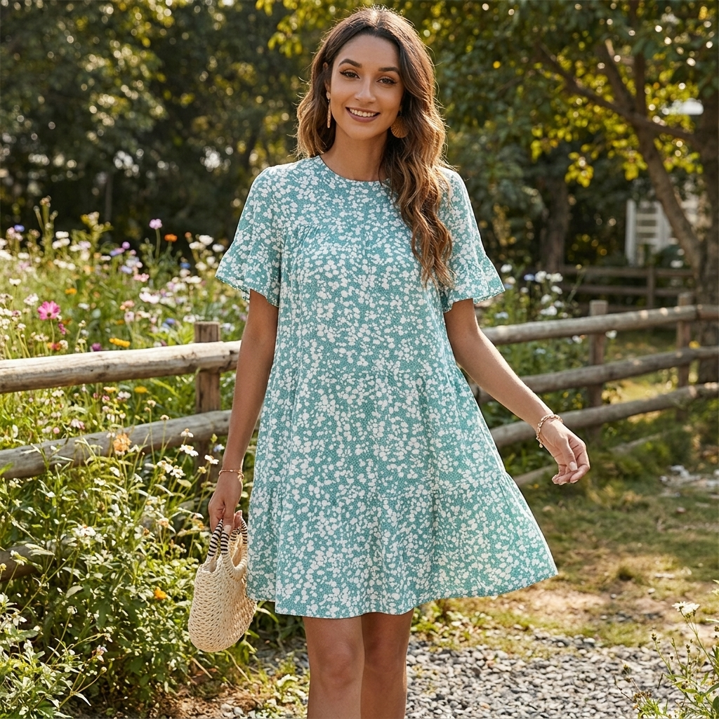 A-Line Floral Dress lifestyle
